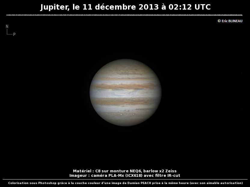 Jupiter le 11/12/2013 à 02:12 TU (Bois-Colombes)