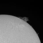 Protubérance solaire en H-alpha le 22/04/2015 à 13:18 TU (Bois-Colombes)